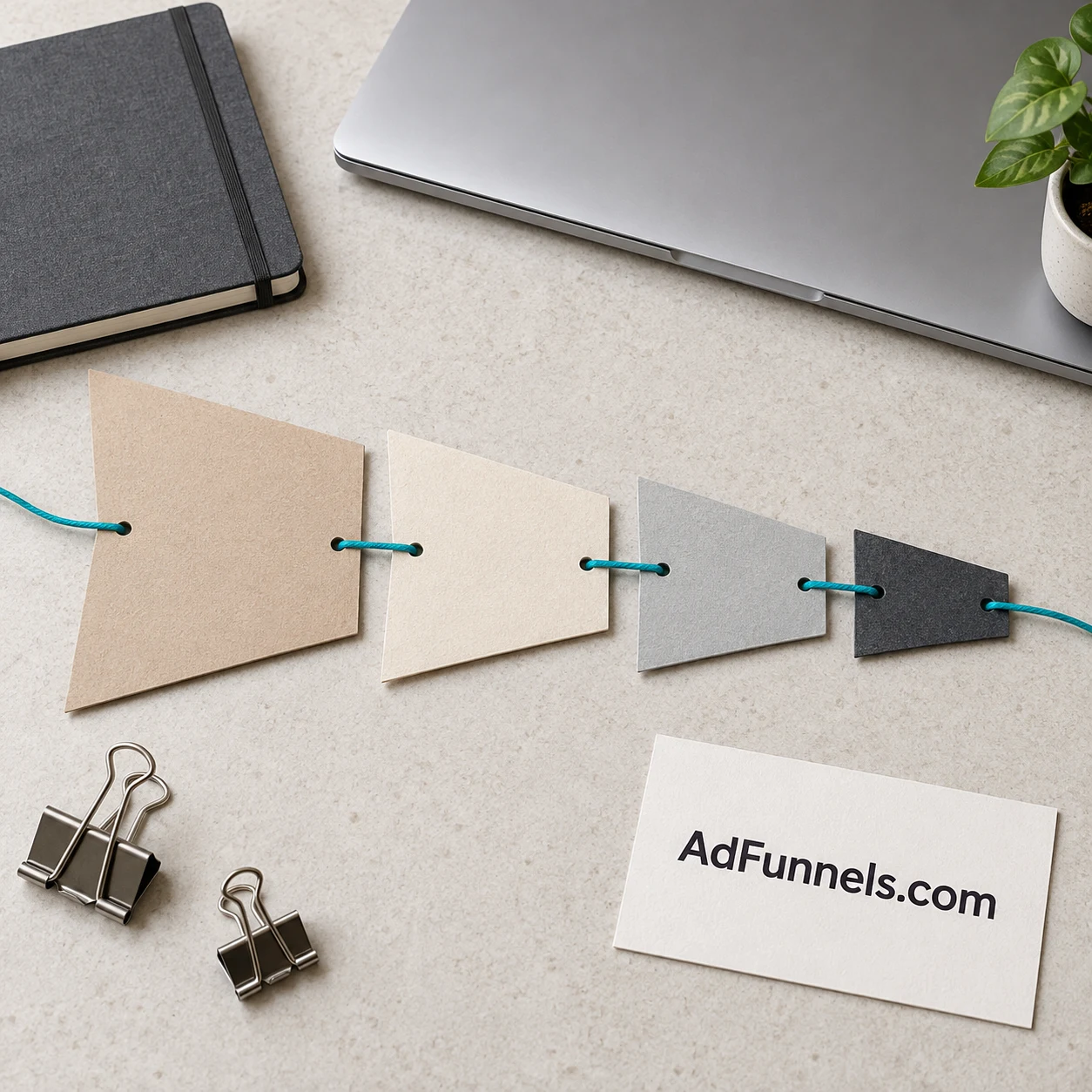 How to name funnel stages without ROAS theater: an illustrative growth desk composition